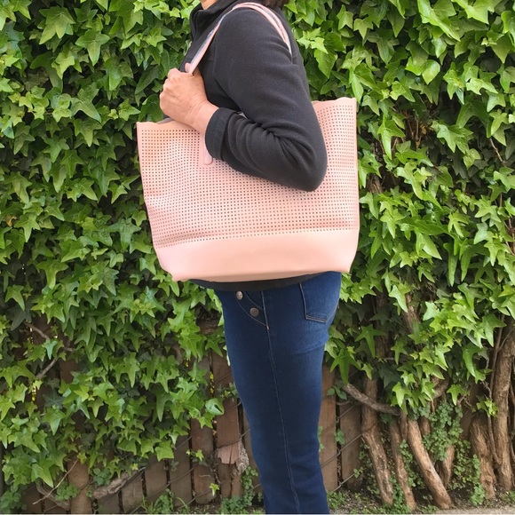 Neiman Marcus State of Escape Perforated Tote Bag - Picture 12 of 13